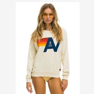 Aviator Nation Cream Logo Sweatshirt